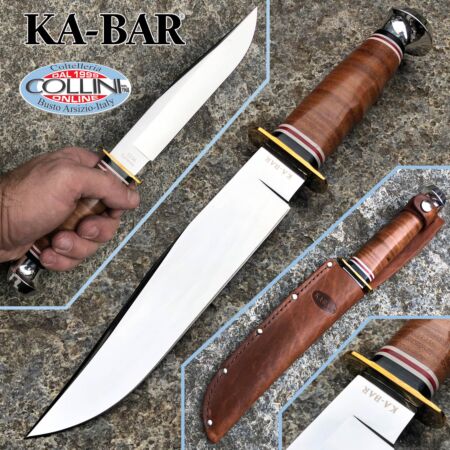 Ka-Bar Bowie Stacked Leather Handle 2-1236-9 1236 