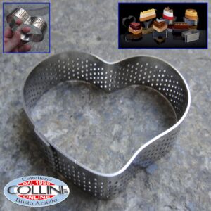 Pavoni - Monoportion heart shaped micro perforated bands PROGETTO CROSTATE XF14