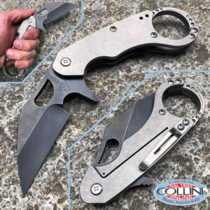 Medford Knife and Tools - Burung Black Karambit knife - Gray Titanium Handle - knife