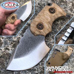 Wander Tactical - Scrambler knife - SanMai V-Toku2 & Brown Micarta - custom knife