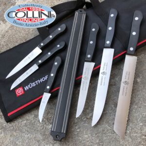 6-piece professional kitchen knife set with knife holder and magnet - kitchen knives
