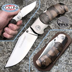 Viper - Turn knife by Silvestrelli - Titanium and Walnut Wood - M390 steel - V5986NO - knife