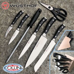 Wusthof Germany - Classic Ikon - 7 Piece Knife Block - beech - 9875 - kitchen knives
