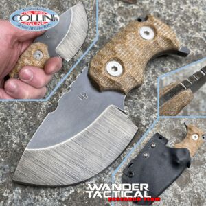 Wander Tactical - Tryceratops - Raw & Brown Micarta - custom knife