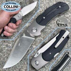 Viper - Turn Knife by Silvestrelli - Titanium and G10 Black - M390 Steel - V5986GB - Knife