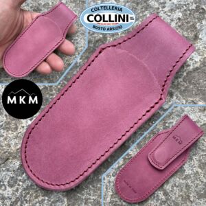MKM - Pocket sheath with magnetic closure - Burgundy leather - knife accessories