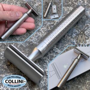Muhle - R94 Rocca - safety razor with closed comb - brushed steel