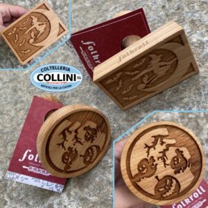 Folkroll - Engraved Wooden Cookie Stamp - Assorted