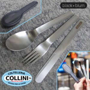 Black Blum - 3-piece cutlery set with case - FOOD & DRINK ON-THE-GO