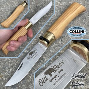Antonini knives - Old Bear knife in SanMai VG10 at 67 layers - 21cm - olive tree - Limited Edition
