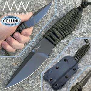 Acta Non Verba - P100 - Black DLC Sleipner - Olive Paracord - knife