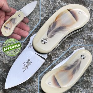 Viper - Drop Knife - Partridge Feather by Silvestrelli - 5700INPN - PRIVATE COLLECTION - knife