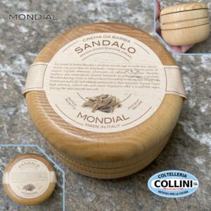 Mondial - Sandalwood Shaving Cream with Wooden Bowl 150 ml - Made in Italy - CL150