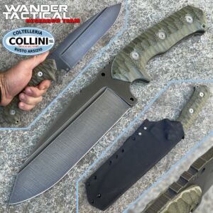 Wander Tactical - Smilodon - Raw & Green Micarta - custom knife