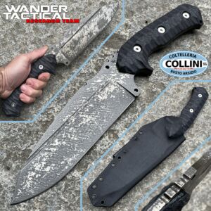 Wander Tactical - Smilodon knife - Stone Edge Finish & Black Micarta - custom knife