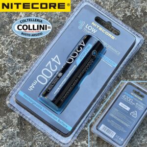 Nitecore - NL2142LTP - Li-Ion 21700 3.6V 4200mAh 8A protected rechargeable battery for low temperatures and harsh climates