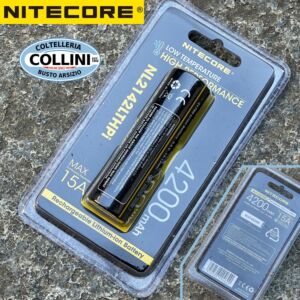 Nitecore - NL2142LTHPi - Li-Ion 21700 3.6V 4200mAh 15A protected rechargeable battery for low temperatures and harsh climates