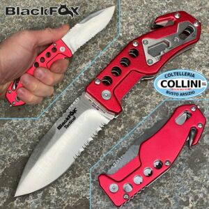BlackFox - Folding Rescue Knife - Red - BF-117 - knife
