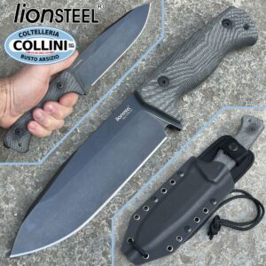Lionsteel - T6 - CPM-3V Old Black and Micarta Black - T6B 3V CVB - knife
