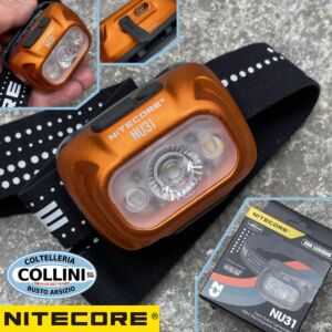 Nitecore - NU31 - Tangelo Orange - USB Rechargeable Headlamp - 550 lumens and 145 metres - Led Torch