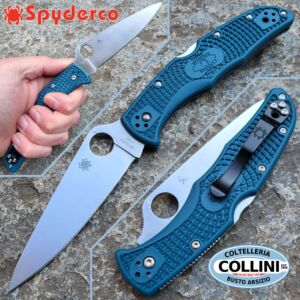 Spyderco - Endura 4 Serrated Knife - K390 Blue FRN - C10FPK390 - knife