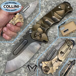 Medford Knife and Tool - Micro Praetorian T - S45VN Vulcan DP, Bronze Stained Glass Handles - MK0084 - knife