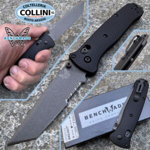 Benchmade - Bailout Knife Black Aluminum - CPM-M4 - Serrated Tanto - 537SGY-03 - knife