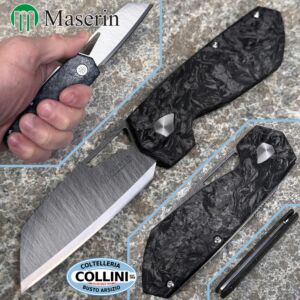 Maserin - Tungsteno by Atti - Tungsten Carbide & Black Fat Carbon - 373/WTN - knife