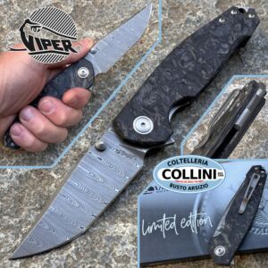 Viper - Katla Knife by Vox - Damascus - Dark Matter Carbon Fiber - Limited Edition - VA5980FCM - Knife
