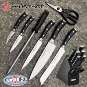 Wusthof Germany - Classic Ikon - 7 Piece Knife Block - Black- 9878 - kitchen knives