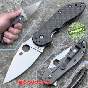 Spyderco - Domino - CTS-XHP & Cubic Check Carbon Fiber - C172CFTIP - PRIVATE COLLECTION - knife