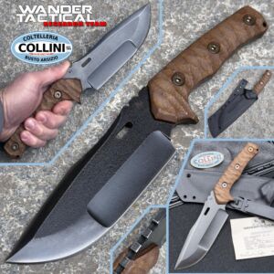 Wander Tactical - Haast Eagle 2.0 knife - Compound Raw D2 & Brown Micarta - handmade knife