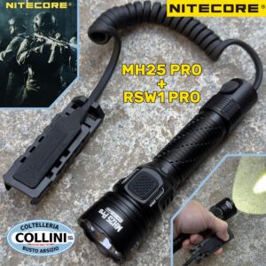 Nitecore - KIT Torch MH25 Pro + Remote RSW1 Pro - USB Rechargeable - 3300 Lumens and 705 Meters - LED Flashlight