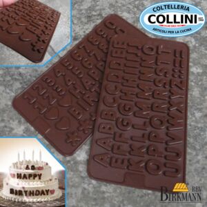 Birkmann - Silicone chocolate mould - Letters and  Numbers - Happy Birthday