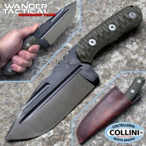 Wander Tactical - Mountain Lion Custom Edition - Dual Tone & Micarta Green - handmade knife