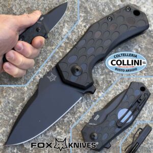 Fox - Italico Drop - FX-540B - Black Top Shield N690Co & Black FRN - pocket knife