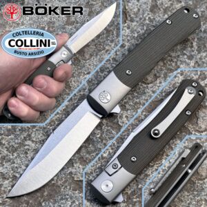 Boker - TRPPR Trapper - MagnaCut & Green Micarta - 112943 - Pocket Knife
