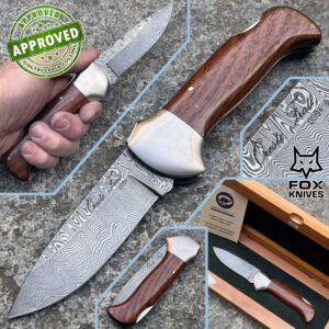 Fox - Forest outdoor knife 576PKD - damascus blade - cocobolo - PRIVATE COLLECTION - Limited Edition