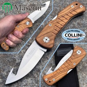 Maserin - Hunting knife with olive handle and skinner - 763/OL - knife