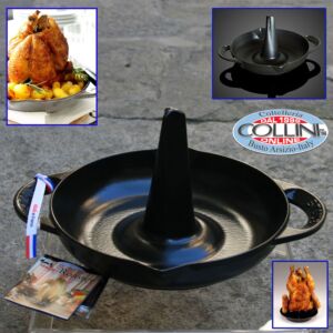 Staub - Cast-Iron Vertical Chicken Roaster -Black
