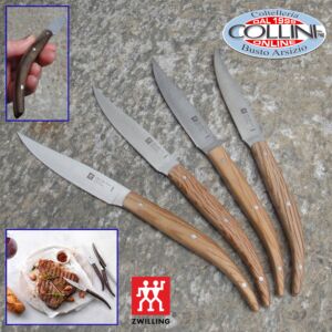 Zwilling - 4 Piece Steak Set - Holm oak handles  