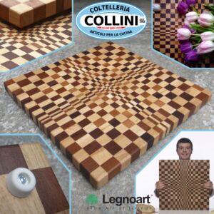 Legnoart - Natural oak and thermo-treated wood cutting board - VEGA CEPPAIA 