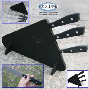 Berti - Black Plexiglas 3 Piece Compendium Set - Knives