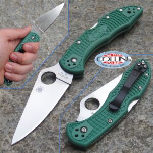 Spyderco - Delica Flat Ground - Green - C11FPGR - knife