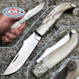 Conaz Consigli Scarperia - Fiorentino knife Engraved Silver Cattle 50017 - knife