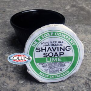 Dr K Soap Company - shaving soap with ceramic bowl - lime - Made in Ireland