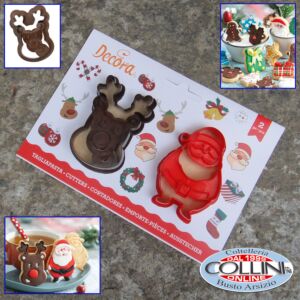 Decora - Cookie cutter set: Santa Claus e Reindeer - 2 pcs