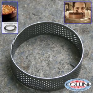 Pavoni - Round micro perforated stainless steel bands 17CM - PROGETTO CROSTATE XF1735