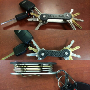 Key-Bar -Titanium and Carbon keychain with titanium clip - ACFKB
