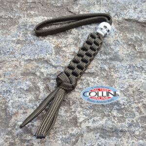 Paracord - Lanyard with Skull Bead - OD Green - Gadget